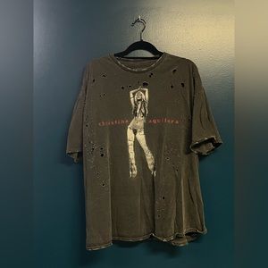 Urban Outfitters Christina Aguilera Distressed Oversized T-Shit